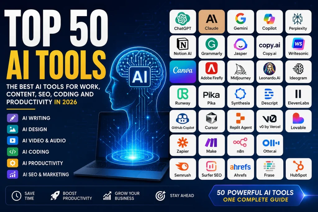 Top 50 AI Tools in 2026