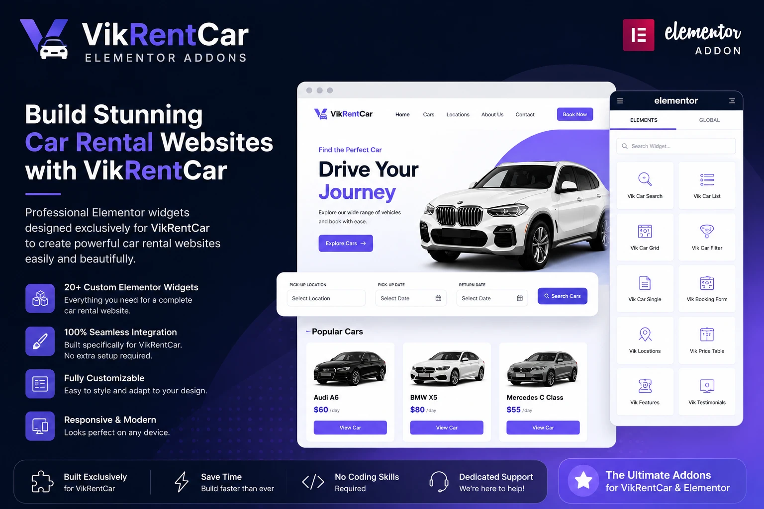 VikRentCar Elementor Addons